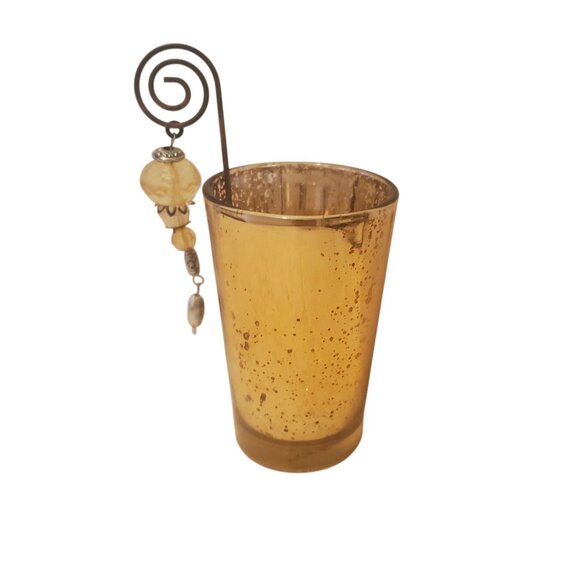 Gold Coloured Candle Holder with Accessory - Picture 1 of 1